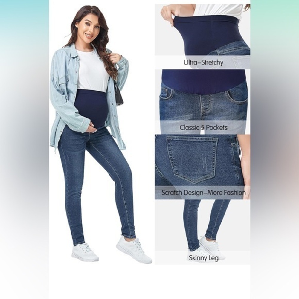 NWT Ultra-Stretchy Maternity Jeans - Blue